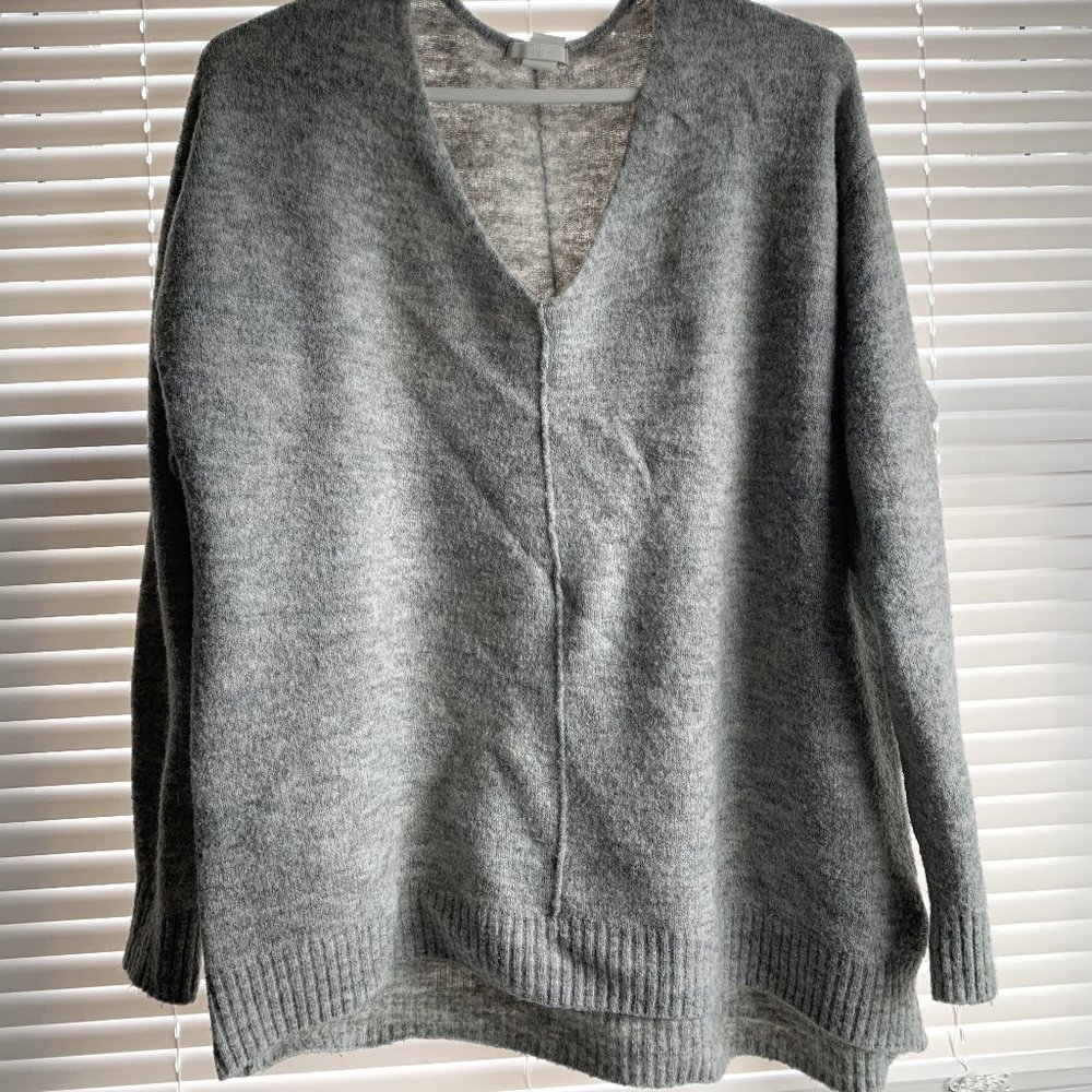 Oversized V Neck - grey, H&M